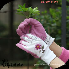 SRSAFETY rosa Schaum Latex Dame Garten Handschuhe / Schutzhandschuhe